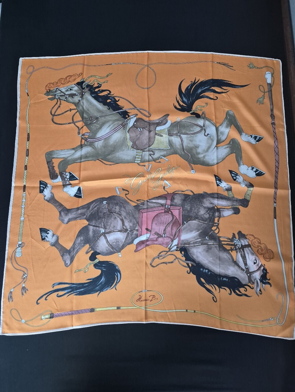 Hermes Grand Galop Scarf Orange